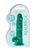 Dildo na przyssawce, 7.0, krystalicznie szmaragdowe, TPE Dildo na przyssawce, 7.0, krystalicznie szmaragdowe, TPE