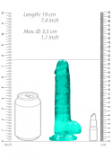 Dildo na przyssawce, 7.0, krystalicznie szmaragdowe, TPE Dildo na przyssawce, 7.0, krystalicznie szmaragdowe, TPE