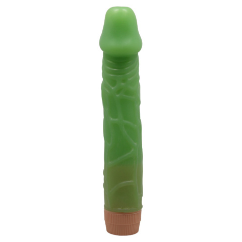 Dildo z wibracjami (realistyczny wibrator) Barbara 8,8 zielony, baterie, TPE Dildo z wibracjami (realistyczny wibrator) Barbara 8,8 zielony, baterie, TPE