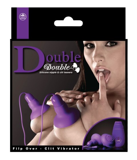 Masażer/stymulator/pompki do sutków i łechtaczki, Double Double, silikon, baterie Masażer/stymulator/pompki do sutków i łechtaczki, Double Double, silikon, baterie