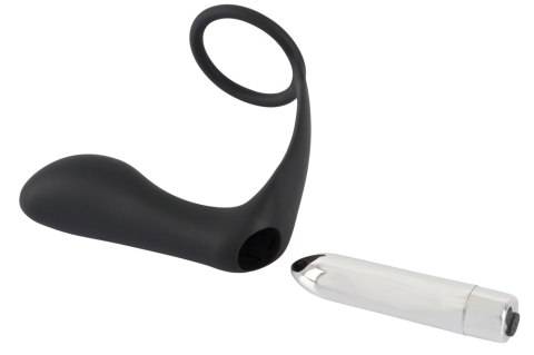 Pierścień połączony z wibrującym masażerem prostaty, Vibrating Ring&Plug, Black Velvet Pierścień połączony z wibrującym masażerem prostaty, Vibrating Ring&Plug, Black Velvet