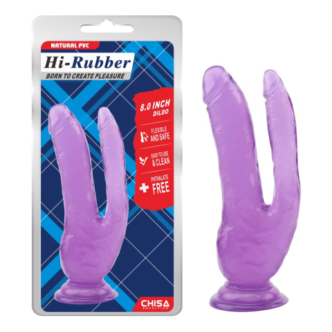 Podwójne dildo na przyssawce, High Rubber, PVC Podwójne dildo na przyssawce, High Rubber, PVC