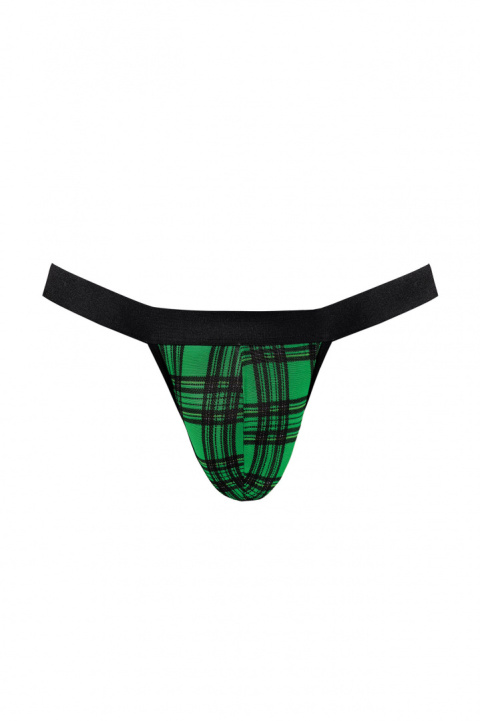 Stringi męskie Magic Jock Strap, wzór - zielona kratka, Anais