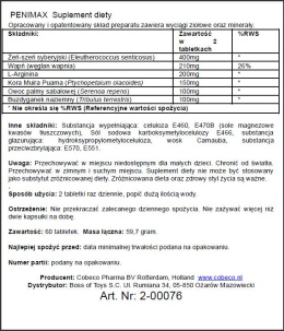Suplement diety Penimax, 60 tabletek po 59,7 g.