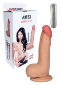 WIbrujące dildo na przyssawce, Ares, pilot na kablu, baterie, cyberskóra Boss of Toys WIbrujące dildo na przyssawce, Ares, pilot na kablu, baterie, cyberskóra Boss of Toys