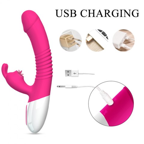 Wibrator Foxshow A3, podgrzewany, z językiem, silikon, USB Wibrator Foxshow A3, podgrzewany, z językiem, silikon, USB