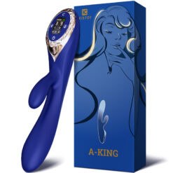 Wibrator Kistoy, A-King, z displayem, pompowany, USB, silikon Wibrator Kistoy, A-King, z displayem, pompowany, USB, silikon