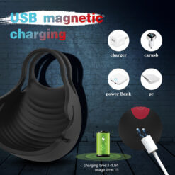 Masażer jąder, do użytku w parze lub solo, pilot bezprzewodowy, silikon, USB, S-Hande Masażer jąder, do użytku w parze lub solo, pilot bezprzewodowy, silikon, USB, S-Hande