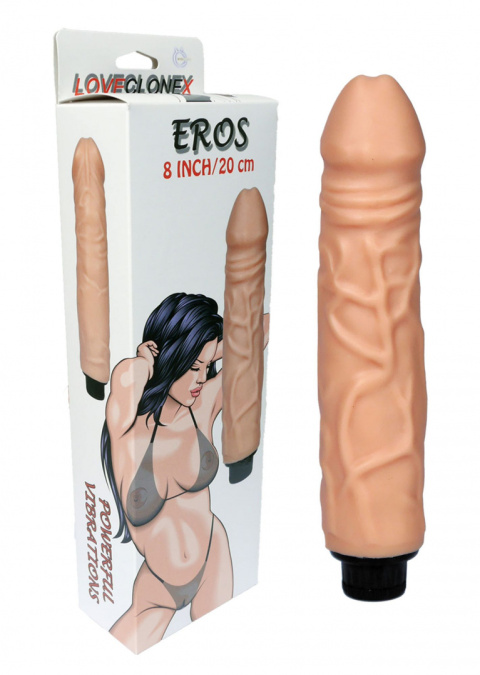 Wibrator realistyczny (wibrujące dildo) Eros, cyberskóra, baterie, Boss of Toys Wibrator realistyczny (wibrujące dildo) Eros, cyberskóra, baterie, Boss of Toys