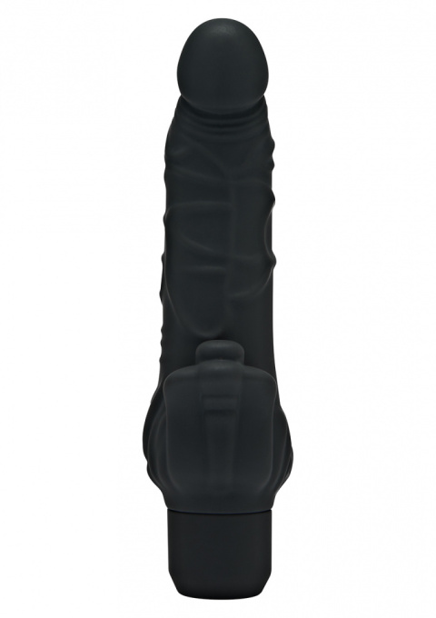 Wibrator/dildo Toyjoy Get Real Stim, duży, zagięty, wibrujący penis z wypustką