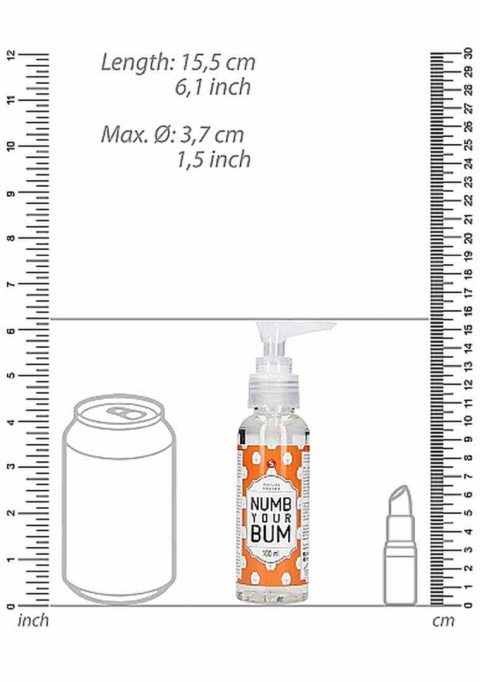 Żel (lubrykant) analny Numb Your Bum, wodny, znieczulający, butelka z pompką, 100 ml Żel (lubrykant) analny Numb Your Bum, wodny, znieczulający, butelka z pompką, 100 ml